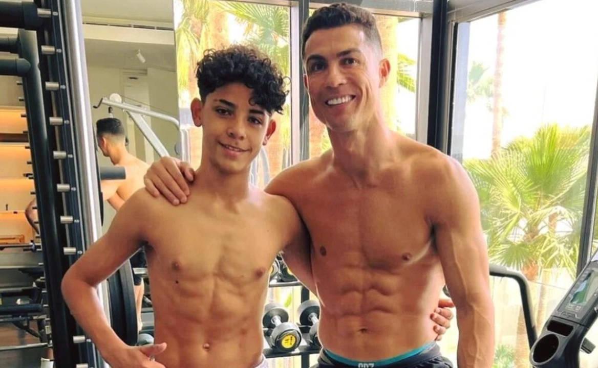 Kedekatan Cristiano Ronaldo sebagai Ayah, Ajak Anak Nge-Gym Bareng